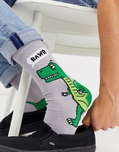 Носки с принтом динозавров ASOS DESIGN-Мульти