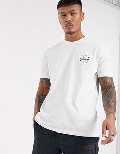 Белая футболка с логотипом на груди HUGO-Белый