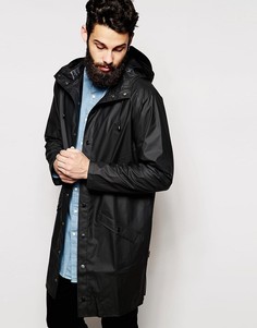 Длинная куртка Rains-Черный