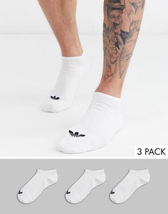 3 пары белых носков adidas Originals-Белый