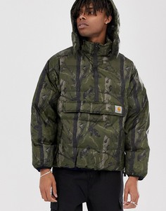 Зеленая камуфляжная куртка Carhartt WIP-Зеленый