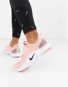 Кроссовки с блестящими вставками Nike Training renew TR 9-Розовый
