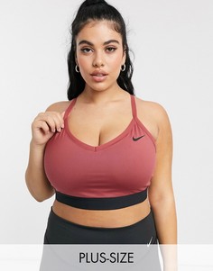 Розовый спортивный бюстгальтер Nike Training Plus