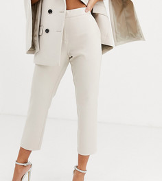 Узкие строгие брюки ASOS DESIGN Petite-Светло-бежевый