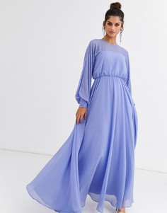 Платье макси с декоративной отделкой ASOS DESIGN-Мульти