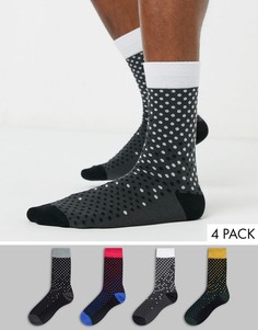 Комплект из 4 пар носков в горошек Jack & Jones-Серый