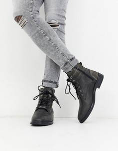 Черные ботинки на шнуровке Kurt Geiger-Черный