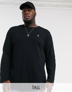 Черный лонгслив River Island Big & Tall