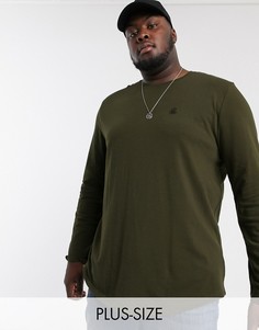 Зеленый лонгслив River Island Big & Tall