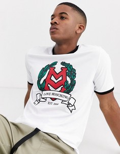 Футболка с принтом Love Moschino-Белый