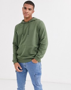 Легкий худи цвета хаки ASOS DESIGN-Зеленый