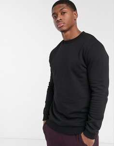 Черный удлиненный свитшот ASOS DESIGN