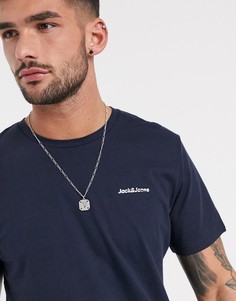 Футболка с принтом на груди Jack & Jones Originals-Темно-синий