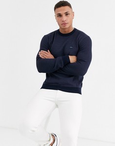 Темно-синий джемпер с логотипом BOSS