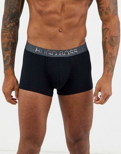Черные боксеры-брифы с логотипом металлик BOSS bodywear-Черный