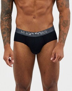 Черные трусы с логотипом металлик BOSS bodywear-Черный