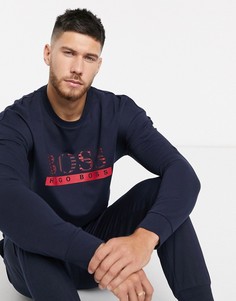 Темно-синий свитшот с логотипом BOSS bodywear