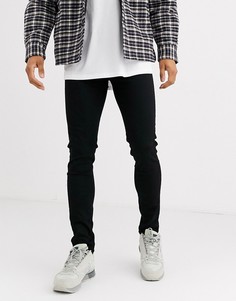 Черные супероблегающие джинсы Weekday-Черный