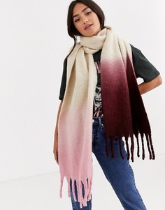 Розово-бордовый шарф с эффектом деграде ASOS DESIGN-Мульти