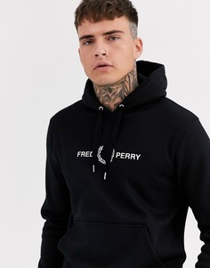 Худи черного цвета с логотипом Fred Perry-Черный