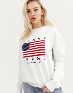 Свитшот с логотипом Tommy Jeans-Белый