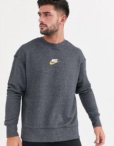 Черный свитшот с круглым вырезом Nike Heritage