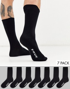 7 пар черных классических носков French Connection-Мульти