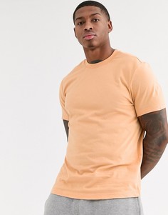 Бледно-оранжевая футболка из органического хлопка ASOS DESIGN-Бежевый
