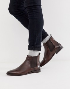 Коричневые кожаные ботинки челси WALK London - alfie-Коричневый