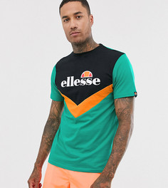 Зеленая футболка колор блок ellesse - Albico эксклюзивно для ASOS-Зеленый