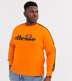 Оранжевый свитшот с отделкой кантом на рукавах ellesse Plus Ragola эксклюзивно для ASOS