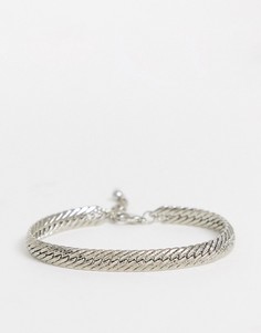 Серебристый браслет-цепочка ASOS DESIGN-Серебряный