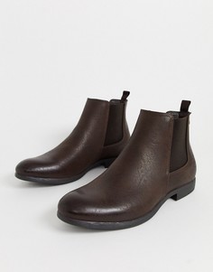 Коричневые ботинки челси из искусственной кожи Jack & Jones-Коричневый