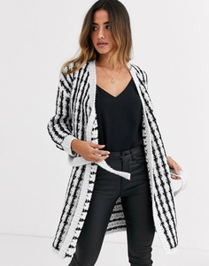 Платье-кардиган в клетку с запахом ASOS DESIGN-Мульти