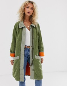 Стеганая куртка доломан Free People Puffed Out-Зеленый