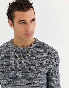 Серый фактурный жаккардовый джемпер Jack & Jones Originals