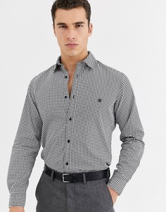 Облегающая рубашка в ломаную клетку Jack & Jones Premium-Белый