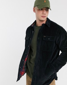 Черная вельветовая куртка на фланелевой подкладке в клетку тартан Polo Ralph Lauren-Черный