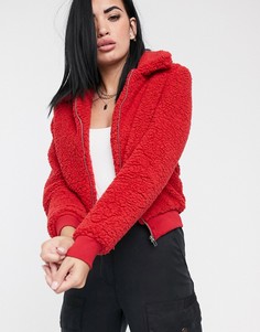 Куртка из искусственного меха Parisian-Красный
