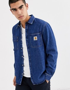 Синяя куртка-рубашка Carhartt WIP-Синий