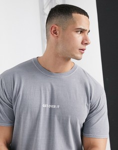 Серая футболка с принтом New Look-Серый