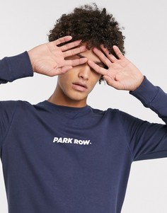 Темно-синий свитшот с логотипом Park Row