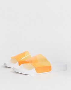 Прозрачные шлепанцы Truffle Collection-Оранжевый