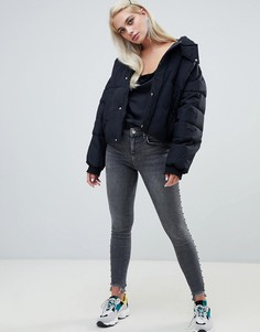 Черные выбеленные джинсы скинни River Island Amelie-Черный