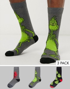 3 пары носков с принтом New Look-Мульти