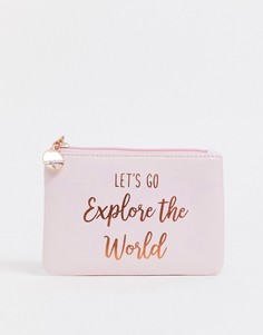 Кошелек для монет с надписью \" lets go explore the world\" Sass & Belle-Мульти