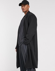 Черное легкое oversize-пальто ASOS DESIGN-Черный