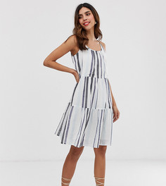 Платье мини в полоску с оборками Vero Moda-Мульти