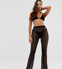 Черные кружевные пляжные брюки Miss Selfridge-Черный