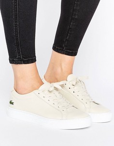 Светло-бежевые кроссовки Lacoste L.12.12-Кремовый